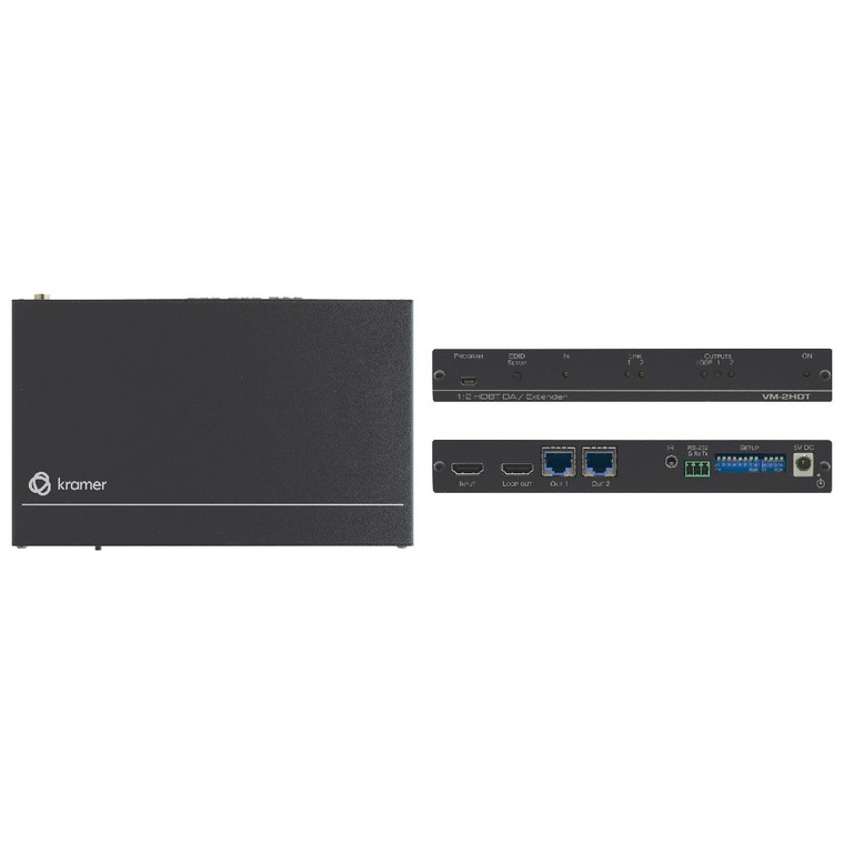 Kramer VM-2HDT 1:2+1 4K60 4:2:0 HDMI to Long–Reach HDBaseT DA Kramer VM-2HDT 1:2+1 4K60 4:2:0 HDMI to Long–Reach HDBaseT DA