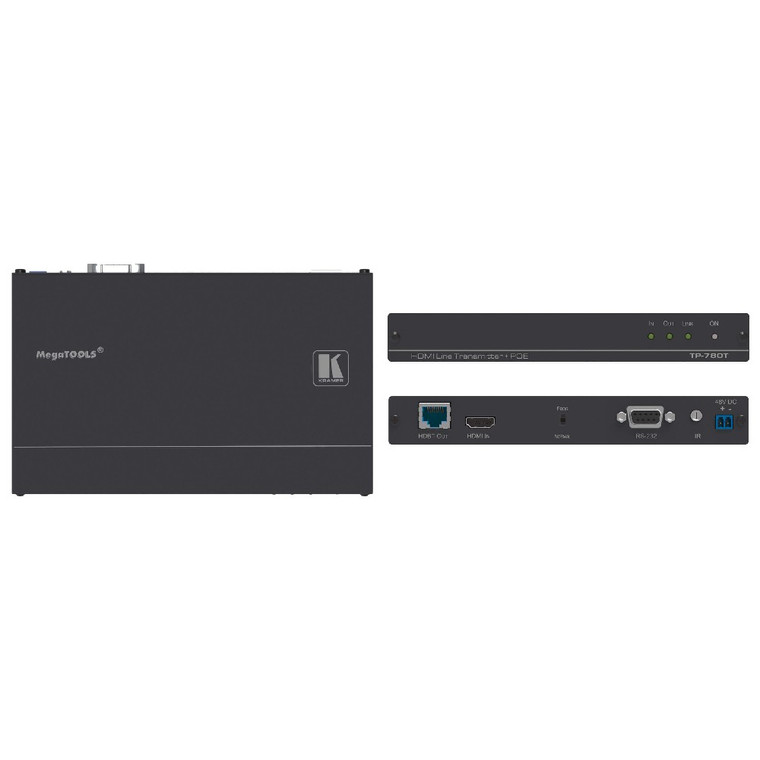 Kramer TP-780T 4K60 4:2:0 HDMI HDCP 2.2 PoE Transmitter with RS–232 & IR Over Long–Reach HDBaseT