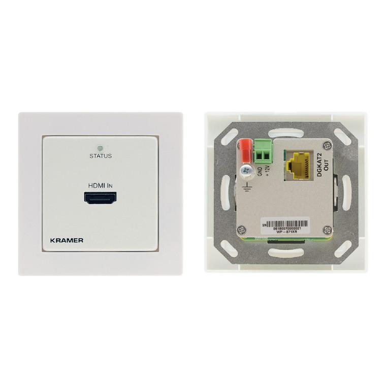 Kramer WP-871XR 4K HDR HDMI 1–Gang PoC Wall–Plate Transmitter over Long–Reach DGKat 2.0 (EU/UK)
