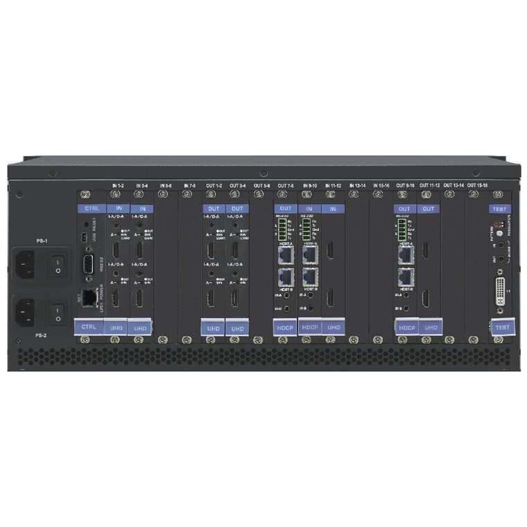 Kramer VS-1616DN-EM 2x2 to 16x16 Modular 4K60 4:2:0 Multi–Format Managed Digital Matrix Switcher