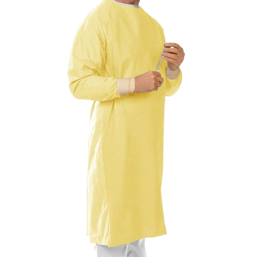 Isolation Gowns Poly/Cotton Washable, Yellow