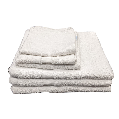 Wash Cloth 12x12" 1lb 86/14 Blended Towels Single Cam Border 1 dozen (12 pieces)