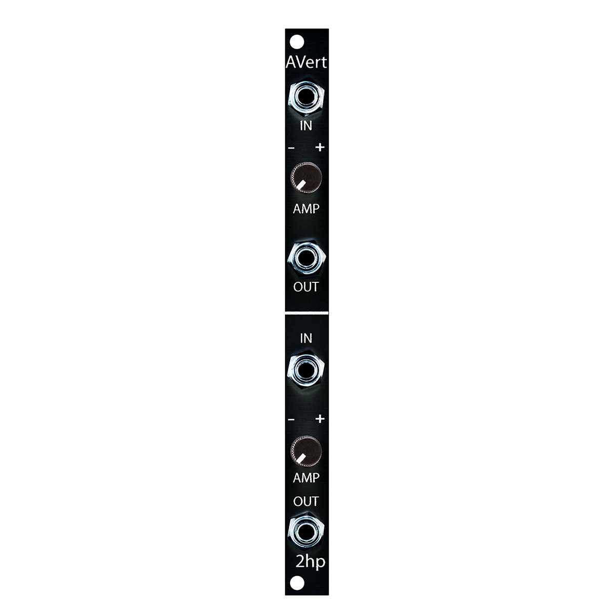 2hp AVert Eurorack Dual Attenuverter Module (Black) at Signal Sounds
