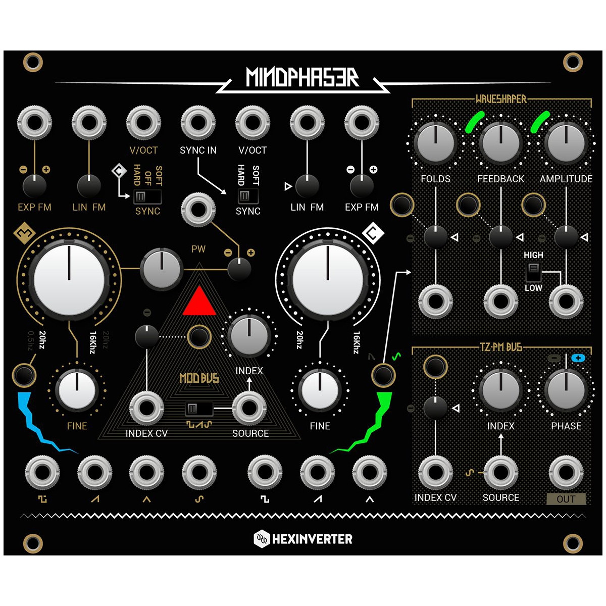 Hexinverter Electronique MindPhaser Eurorack Complex Oscillator