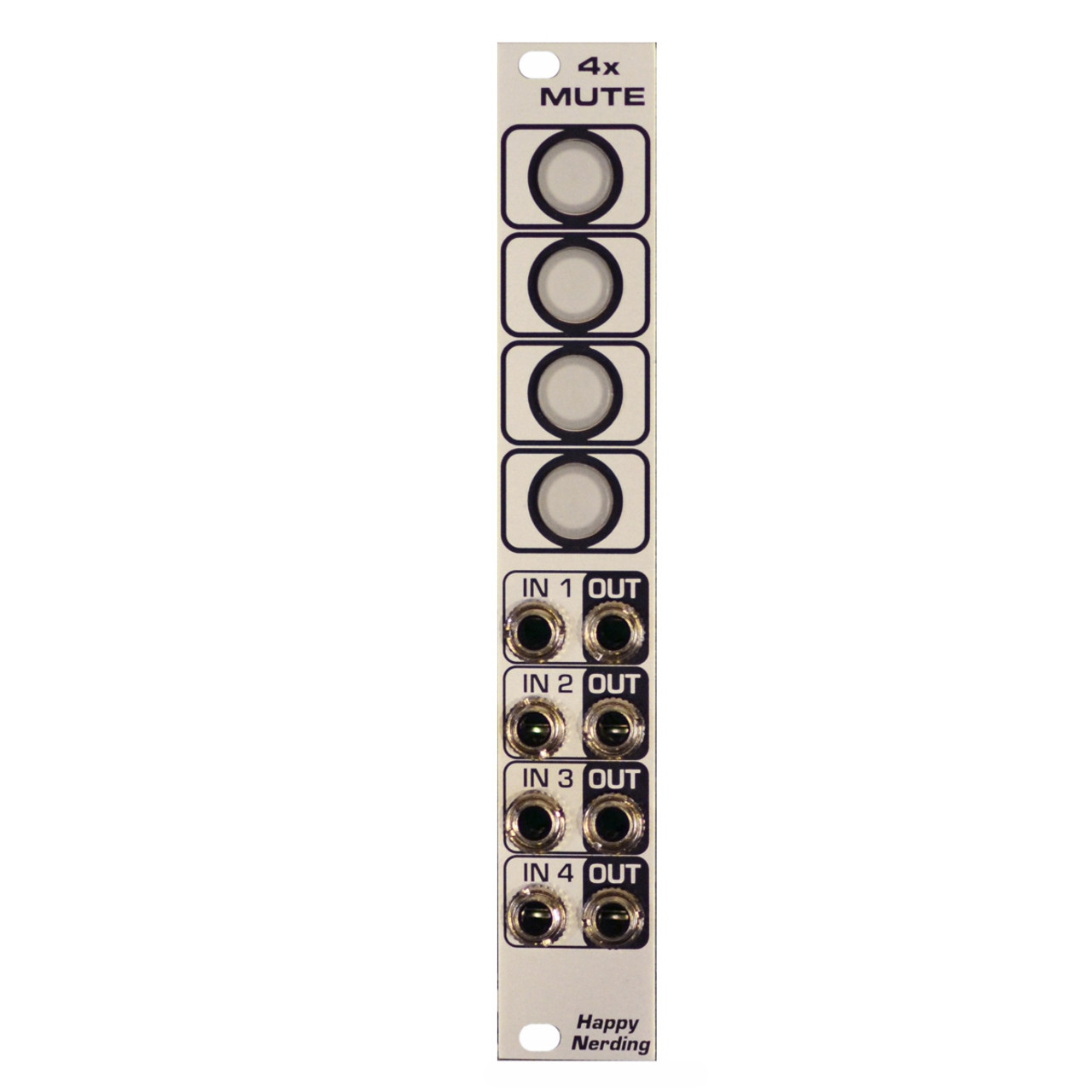 Happy Nerding 4xMUTE Eurorack Mute Module (Silver) - Signal 