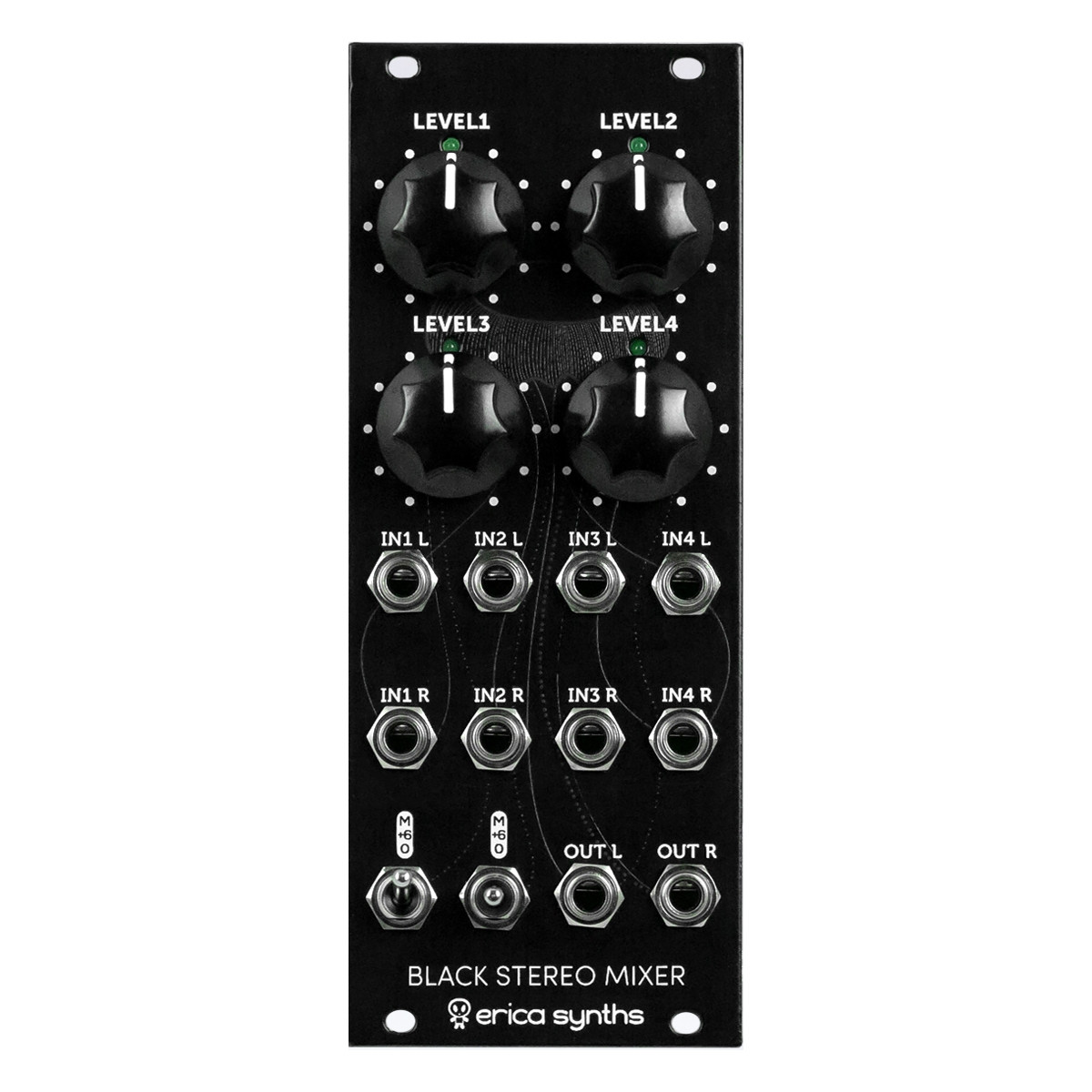 Erica Synths Black Stereo Mixer Eurorack Module V3 at Signal Sounds