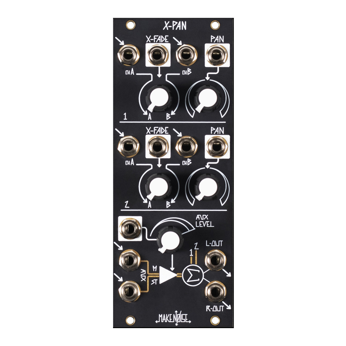 Make Noise X-PAN Eurorack Stereo Mixer/Pan Module at Signal Sounds