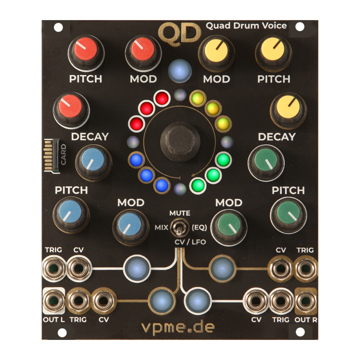 vpme.de QD Eurorack Quad Drum Voice Module at Signal Sounds