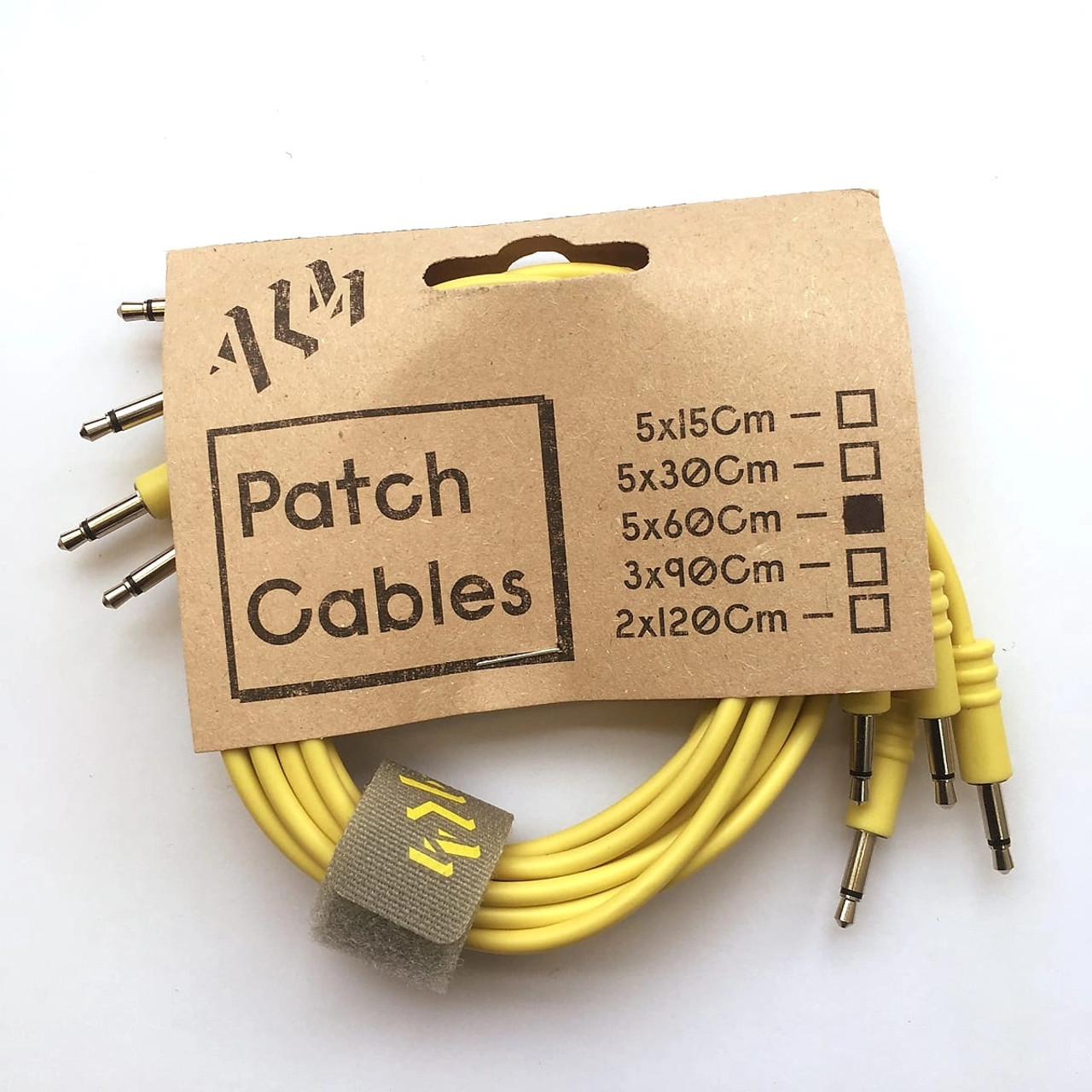 ALM Busy Circuits ALM-PC001x60 Eurorack Patch Cables (5 x 60cm) - Yellow main image