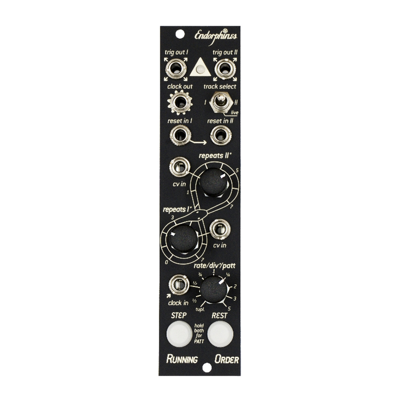 Endorphin.es Running Order Eurorack Trigger Sequencer 3U Module (Black)