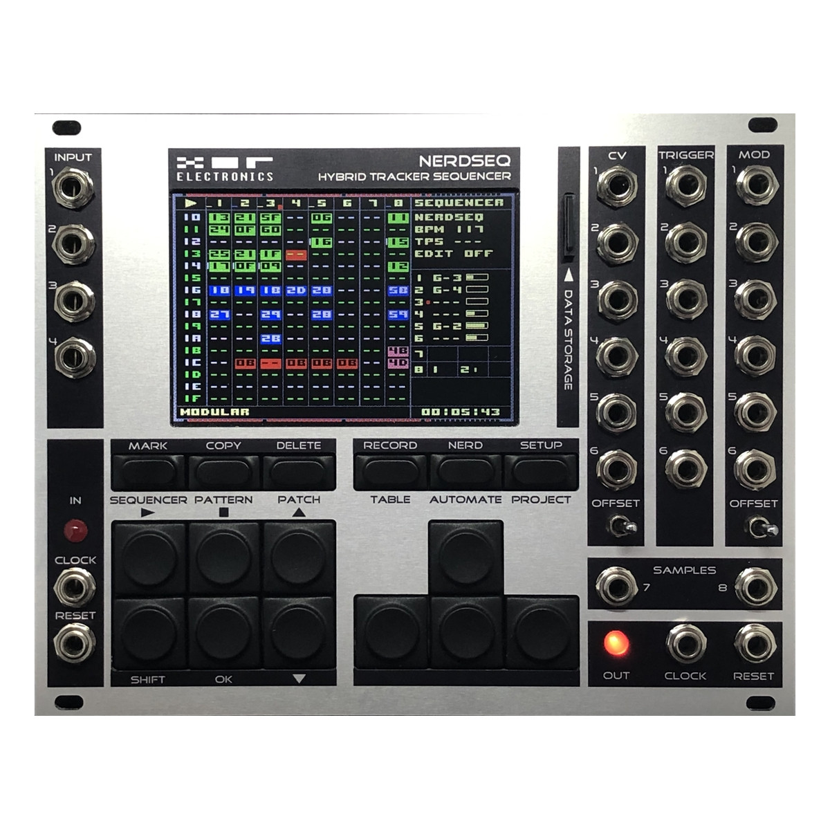 XOR Electronics NerdSeq Eurorack Tracker Sequencer Module (Grey