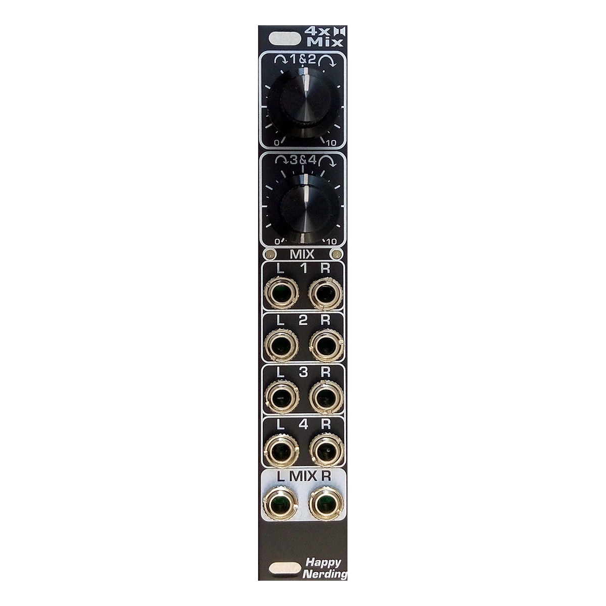 Happy Nerding 4xST Mix Stereo Mixer Eurorack Module (Black) at