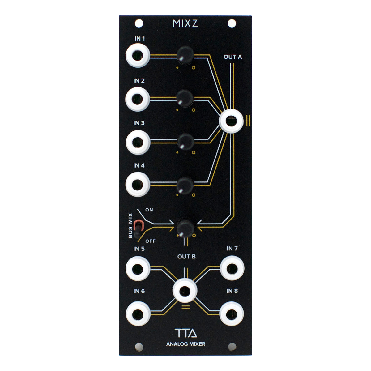 Tiptop Audio MixZ Low Noise Dual Mixer Eurorack Module (Black) at