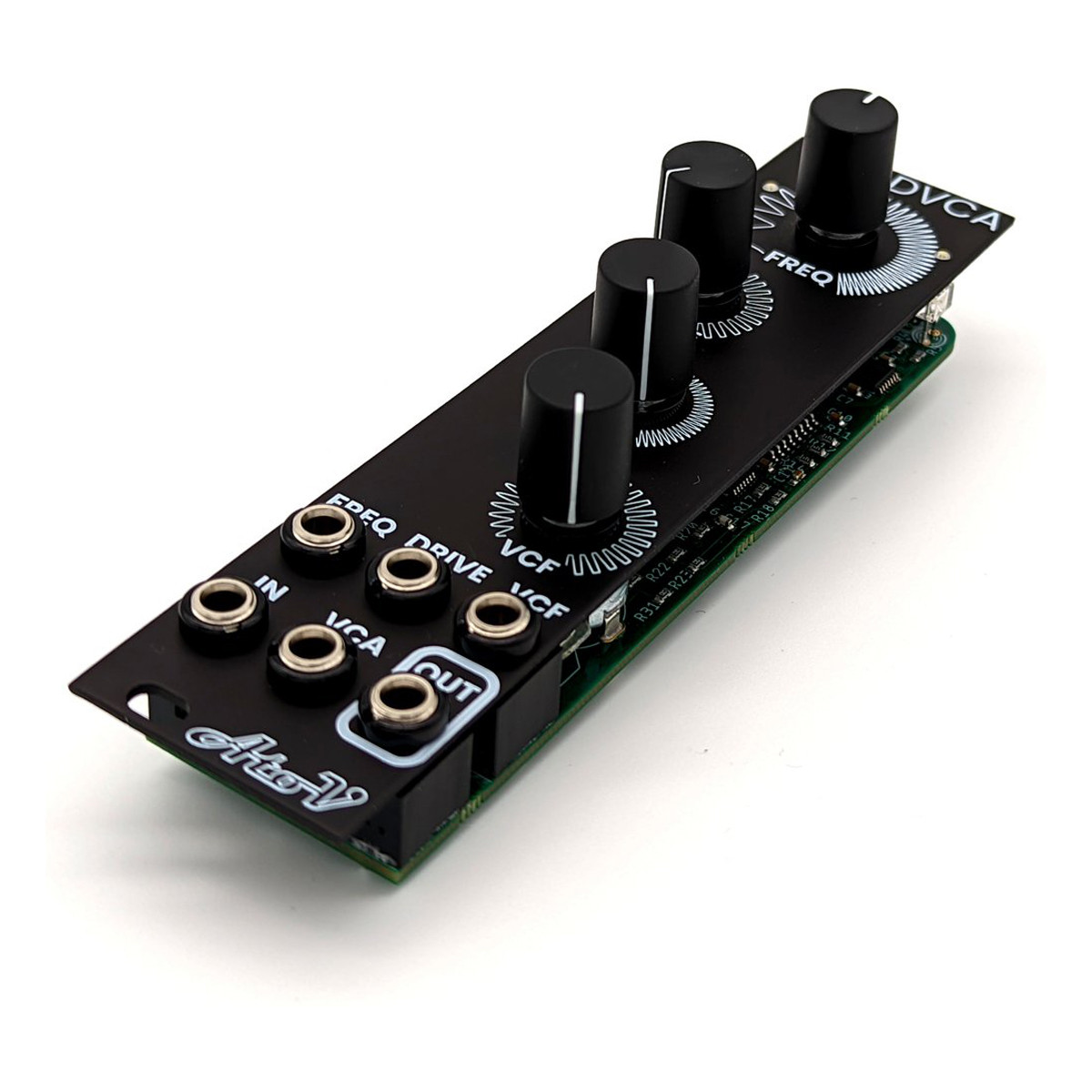 AtoV Project cDVCA Eurorack Waveshaper/VCA/VCF Module (Black) at