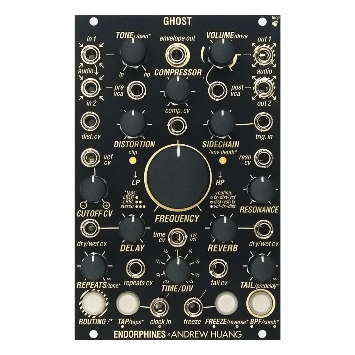 Endorphin.es Ghost Eurorack Audio Processor Module (Black) at