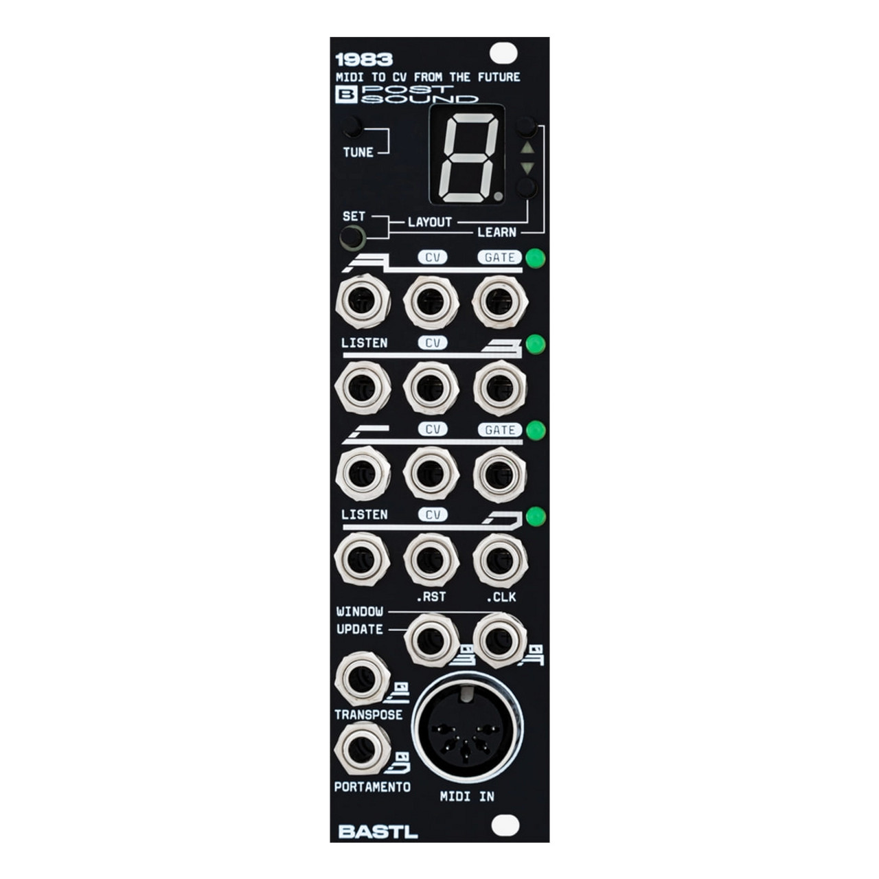 Bastl Instruments 1983 Eurorack CV & Gate to MIDI Module (Black) main image