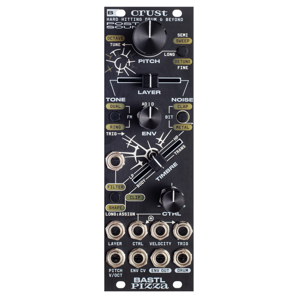 Bastl Instruments CRUST ドラム パーカッション モジュル Bastl Instruments Crust Eurorack Drum & Percussion Module at