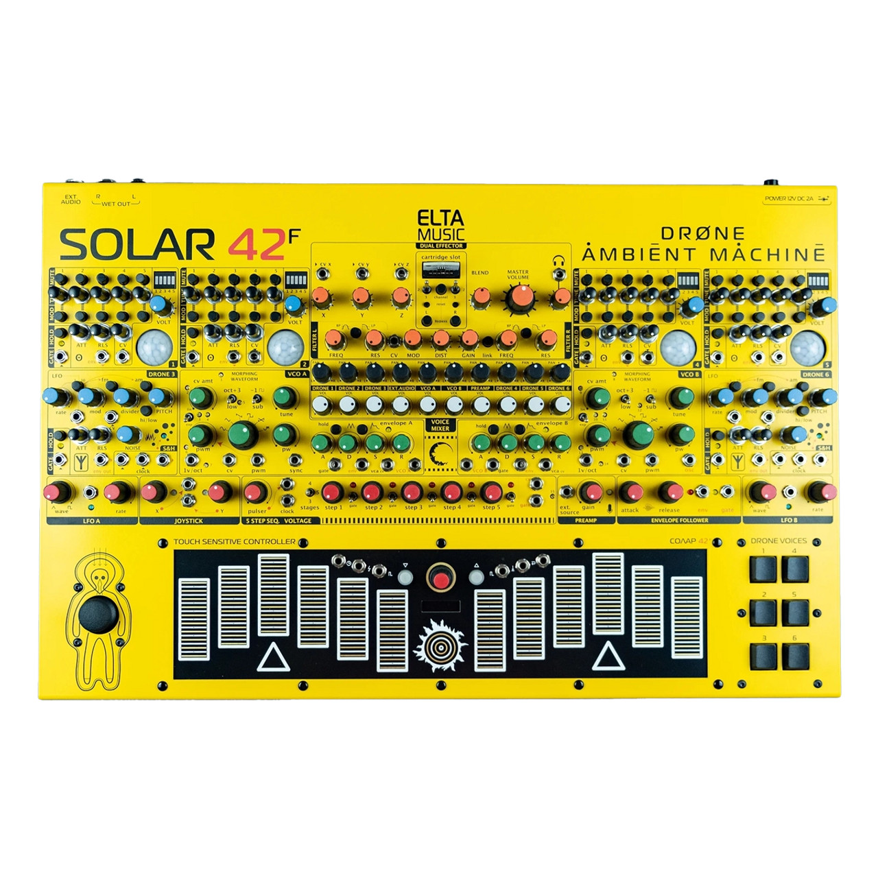 Elta Music Solar 42F Multi Voice Drone Instrument (Yellow) main image