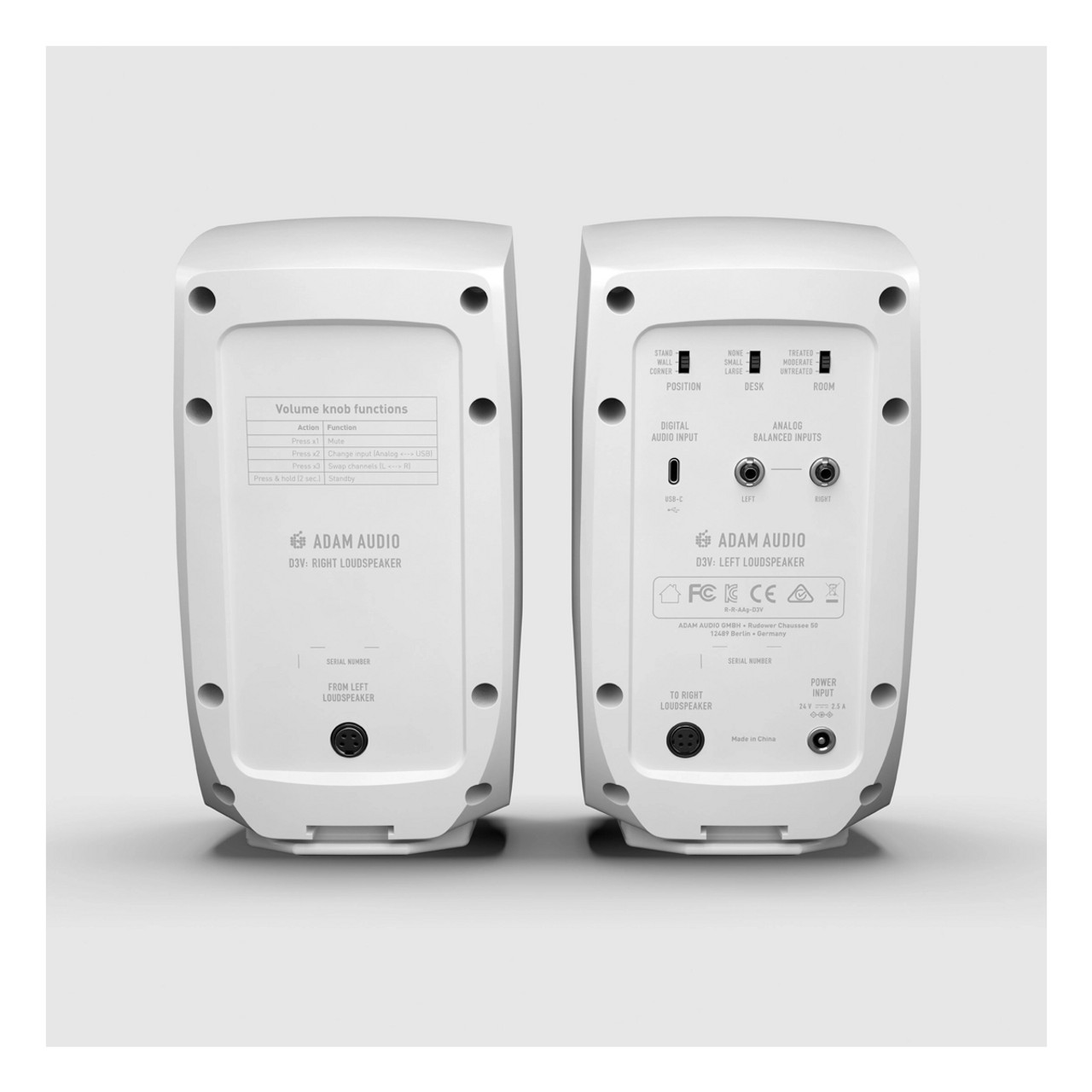 Adam Audio D3V Active Desktop Monitor System (White - Pair) image 5