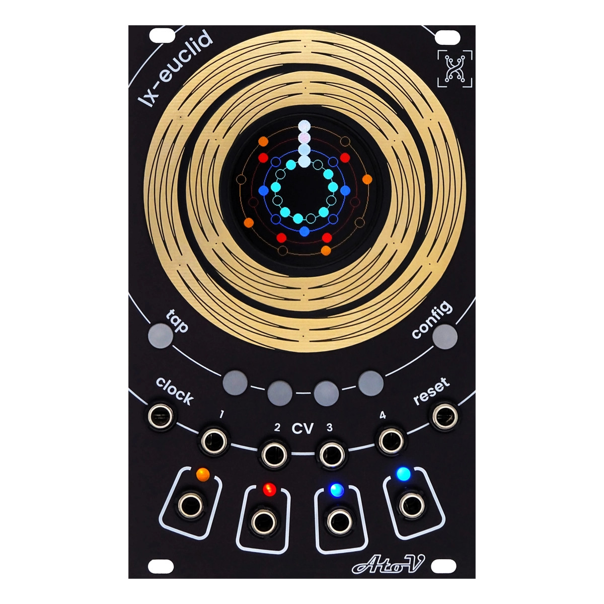 AtoV Project lx-euclid Eurorack Euclidean Sequencer Module at