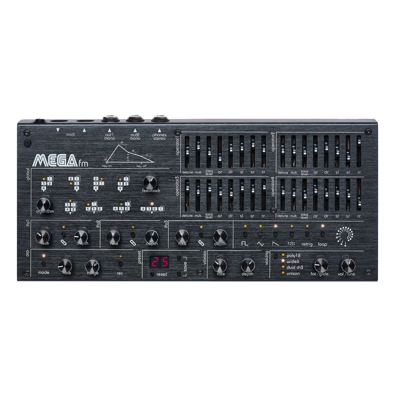 Twisted Electrons MEGAfm MKII Polyphonic Desktop FM Synth at