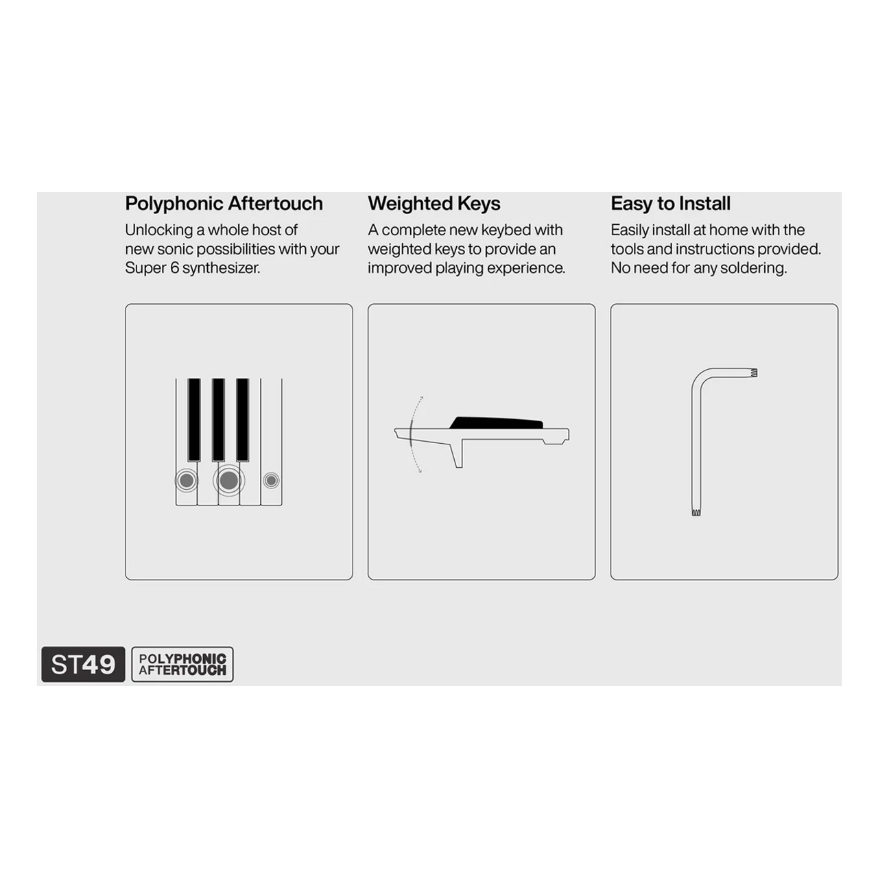 UDO Audio SuperTouch 49 Upgrade Kit (Super 6 Poly Aftertouch) image 2