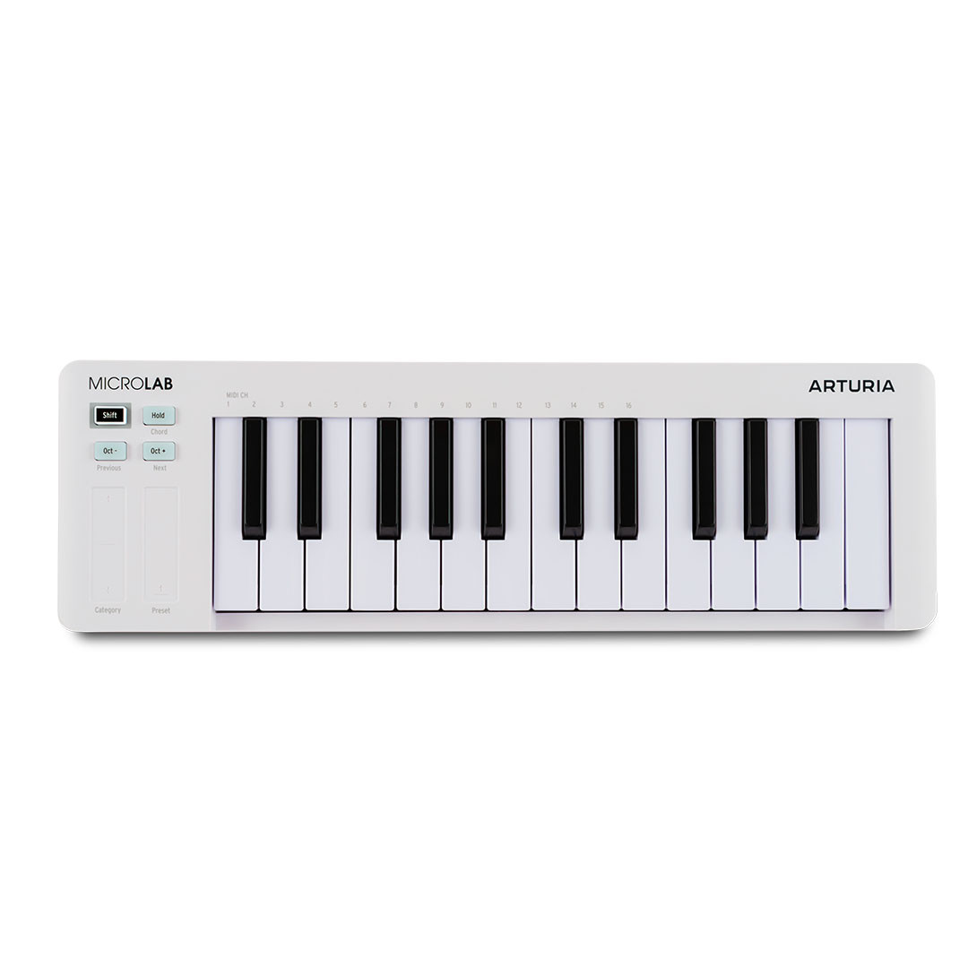 Arturia MicroLab Mk3 MIDI Controller Keyboard (White) main image