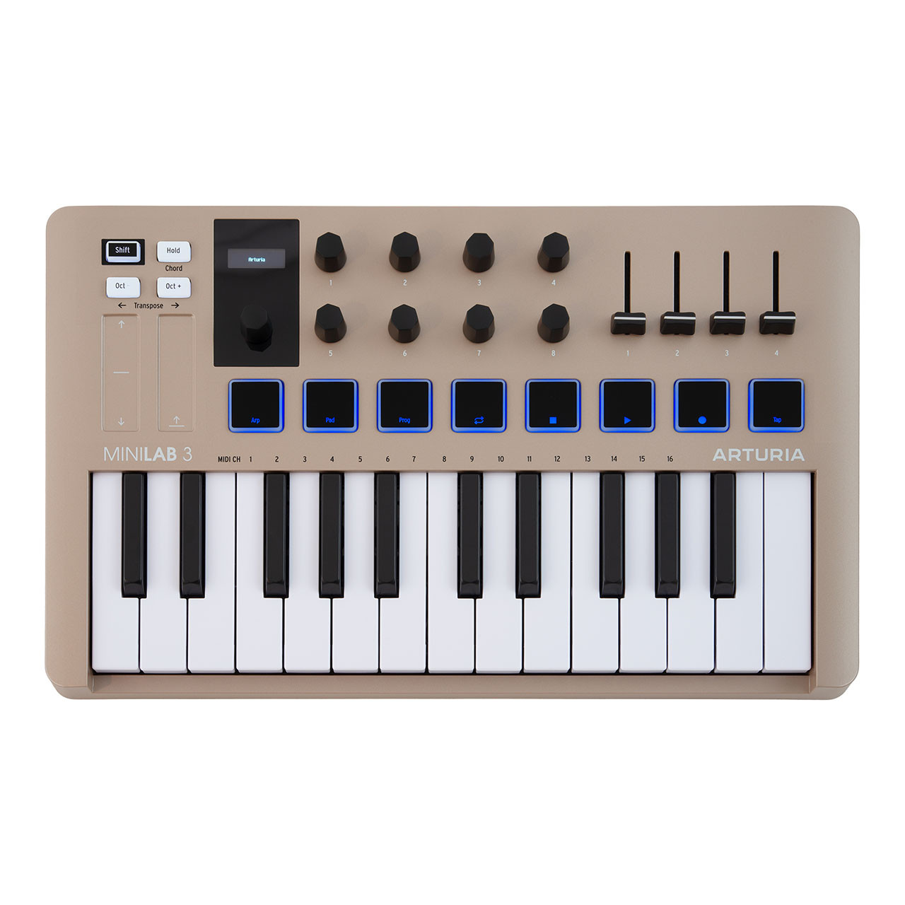 Arturia MiniLab 3 USB MIDI Controller (Champagne Edition) main image