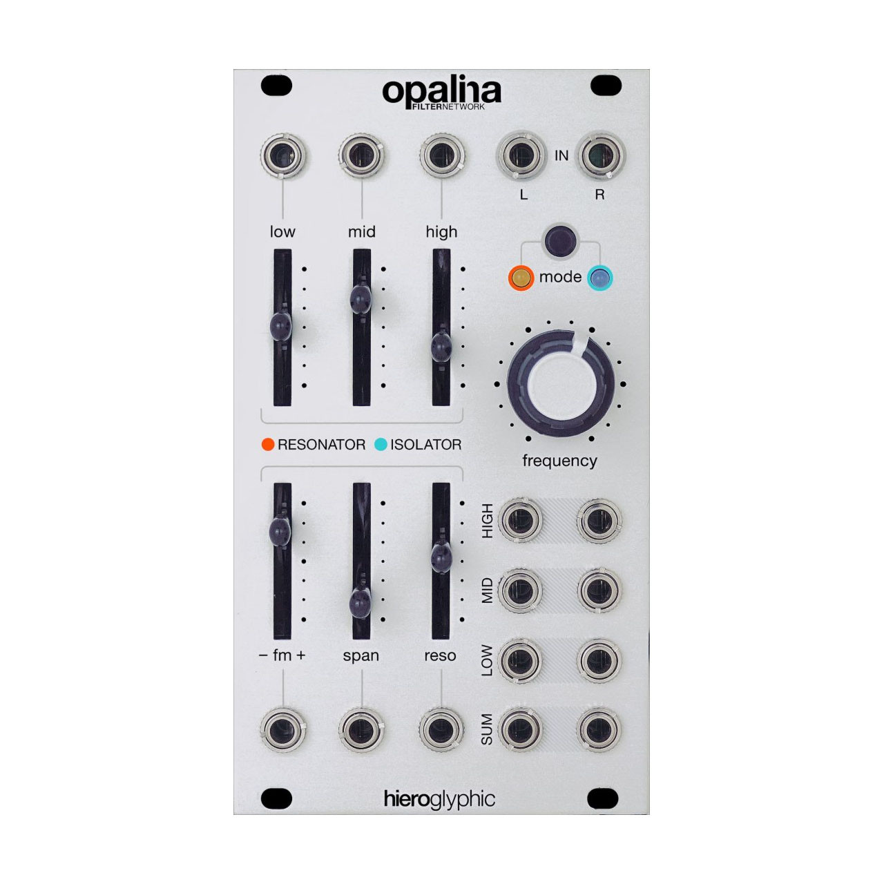 Hieroglyphic Opalina Eurorack Stereo Filter Module (Silver) main image