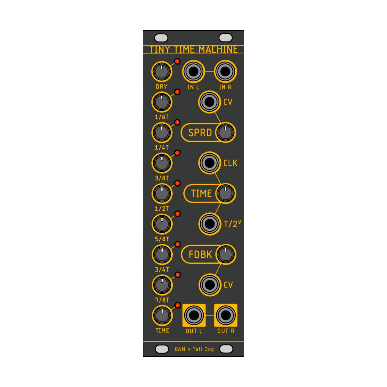 Olivia Artz Modular (OAM) TINY Time Machine Eurorack Delay Module