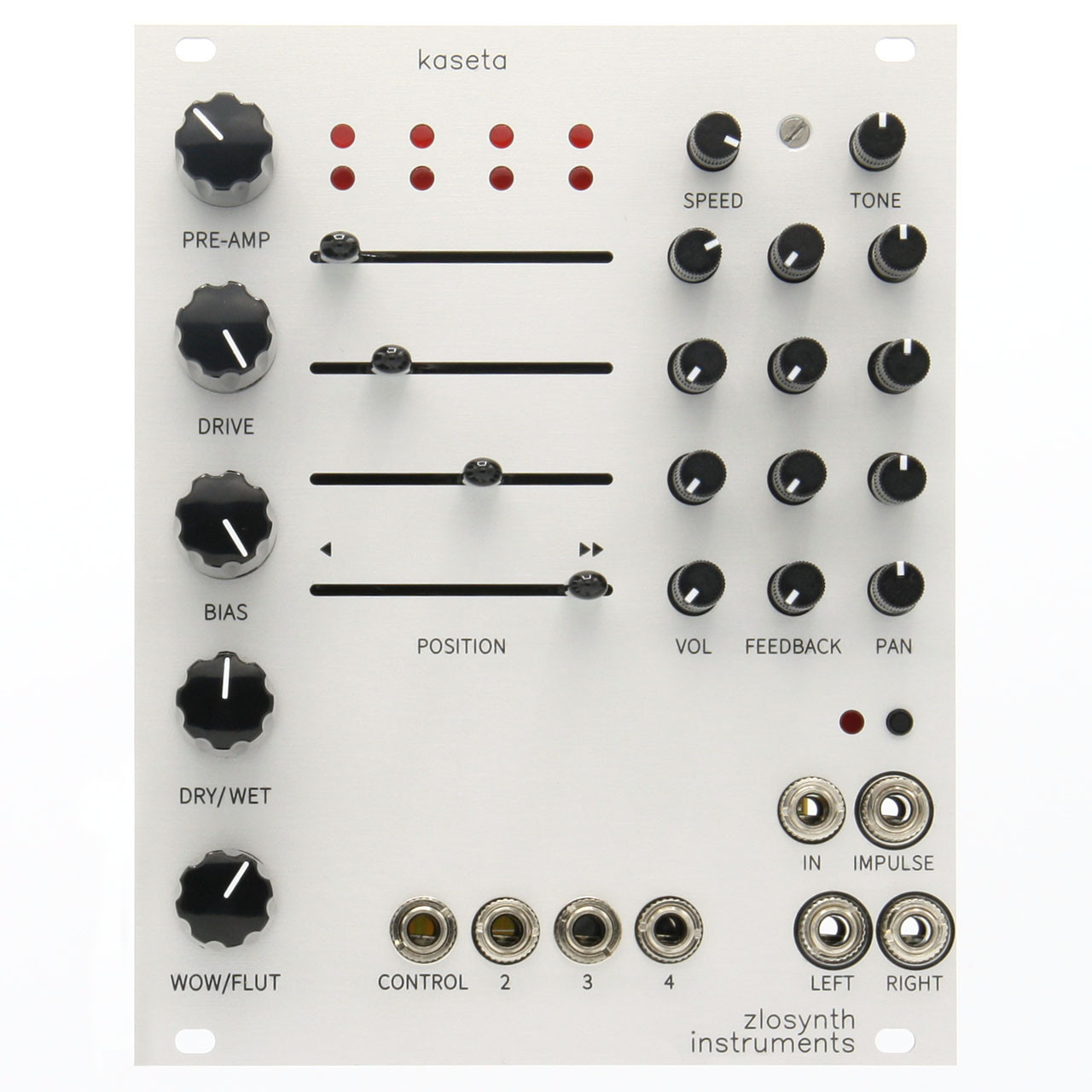 Zlosynth Kaseta Eurorack Delay Module (Silver) main image