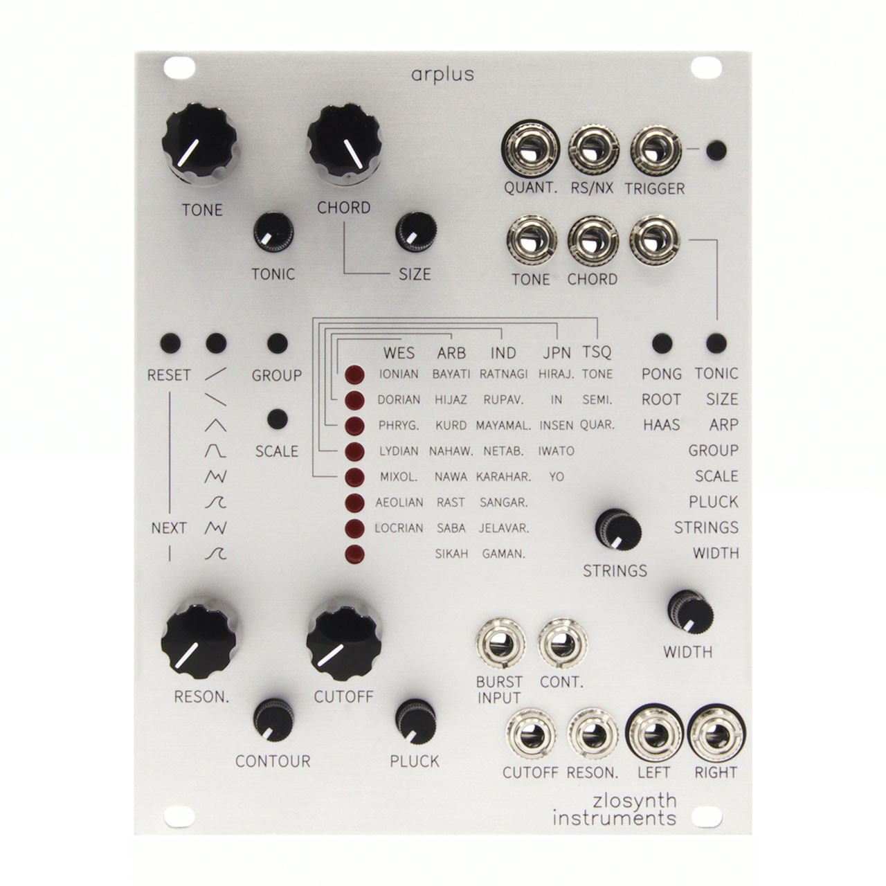 Zlosynth Arplus Eurorack Karplus-Strong Synth & Arpeggiator Module (Silver) main image