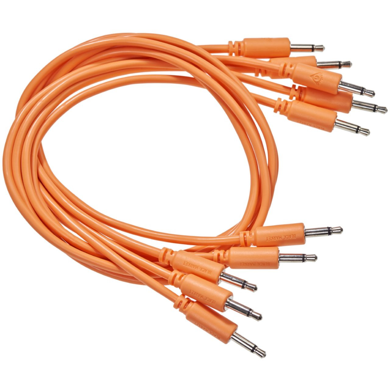 Black Market Modular Eurorack Patch Cables (25cm - Orange - 5 Pack) image 2