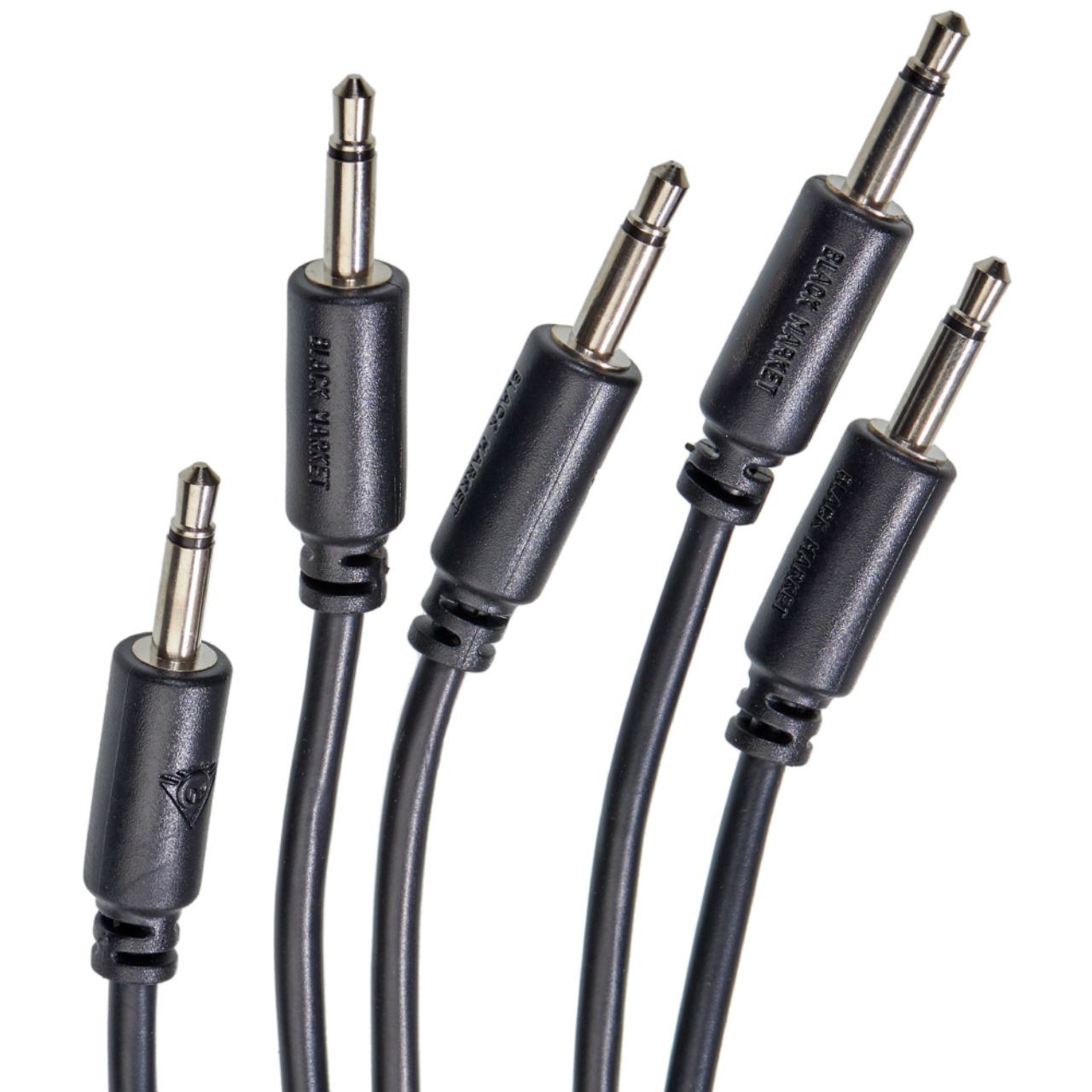 Black Market Modular Eurorack Patch Cables (75cm - Black - 5 Pack) main image