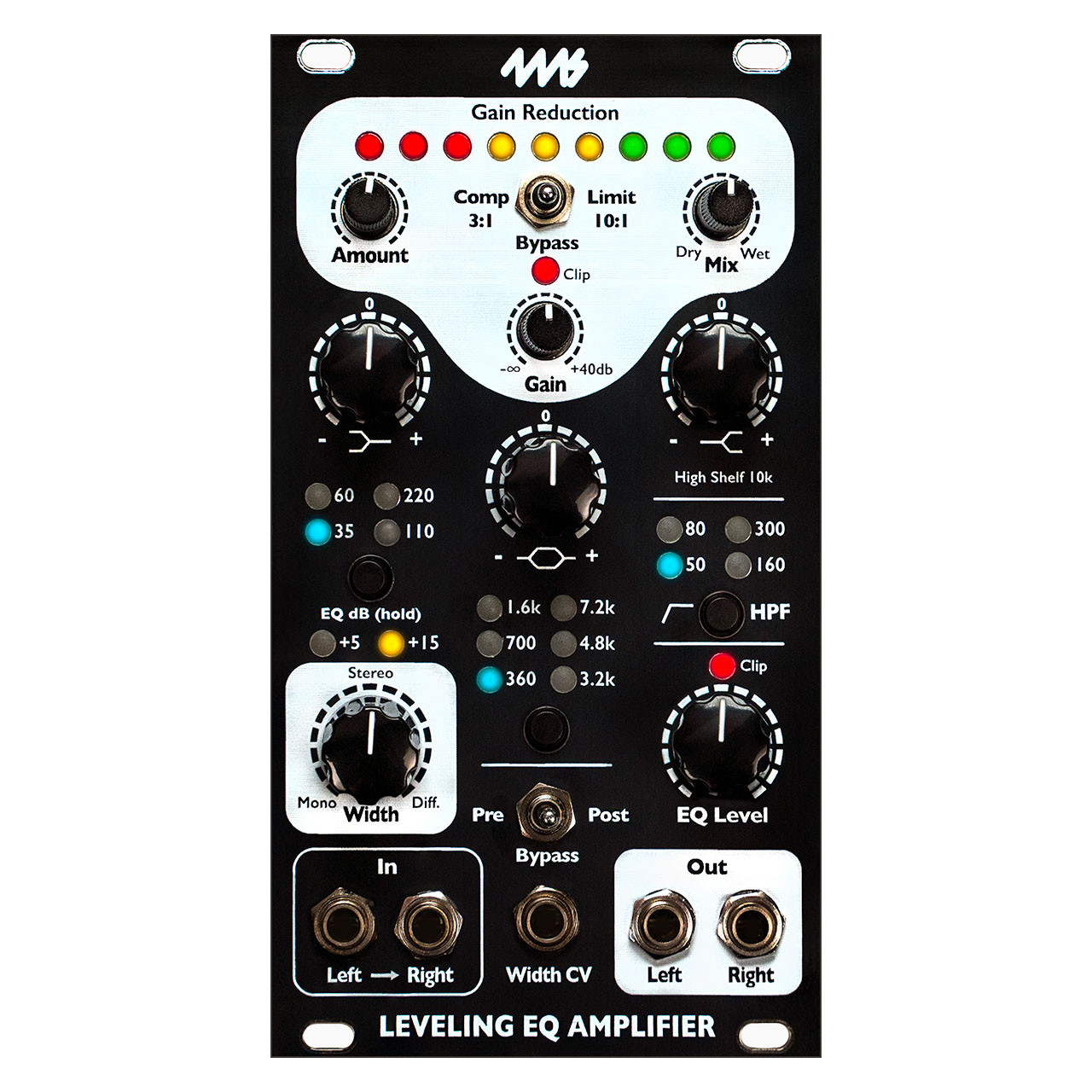 4ms Levelling EQ Amplifier Eurorack Module (LEQA) main image