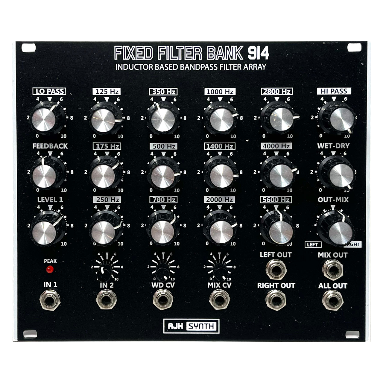 AJH Synth FFB914 Fixed Filter Bank Eurorack Module (Black) (Pre-owned) main image
