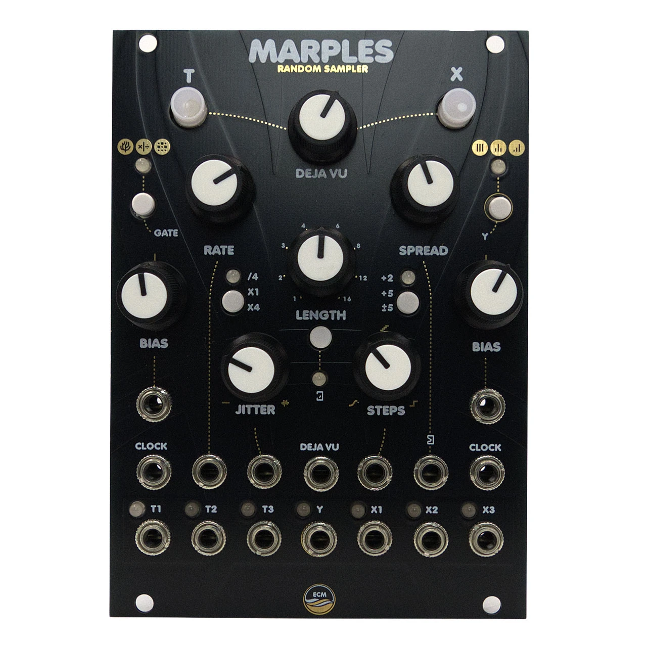 East Coast Modular Marples Eurorack Random Sampler Module (Marbles Clone - Black) main image