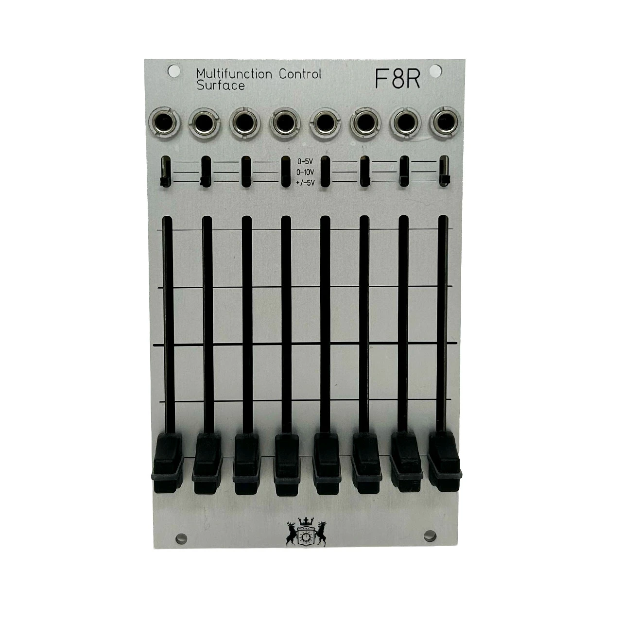 Michigan Synth Works F8R Eurorack Fader Control Module - Top Jacks (Silver) (Pre-owned) main image