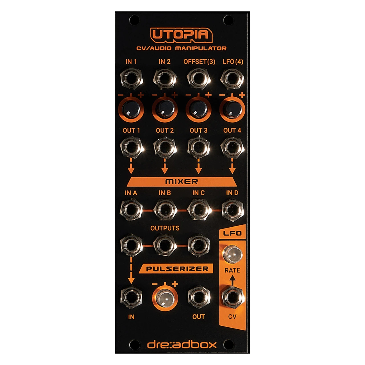 Dreadbox Utopia Eurorack CV & Audio Utility Module (Black) main image