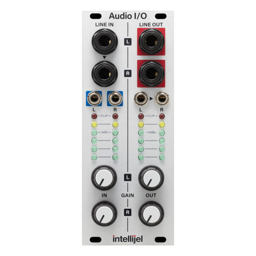 Intellijel Stereo I/O 1U Eurorack Audio Input/Output Module at
