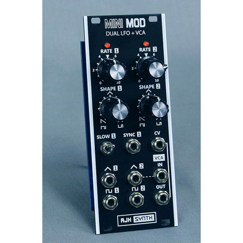 AJH Synth MiniMod Dual LFO + VCA Eurorack Module (Black)