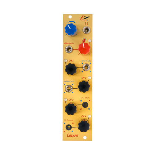 Endorphin.es Cockpit 2 Eurorack Stereo Mixer Module (Gold)