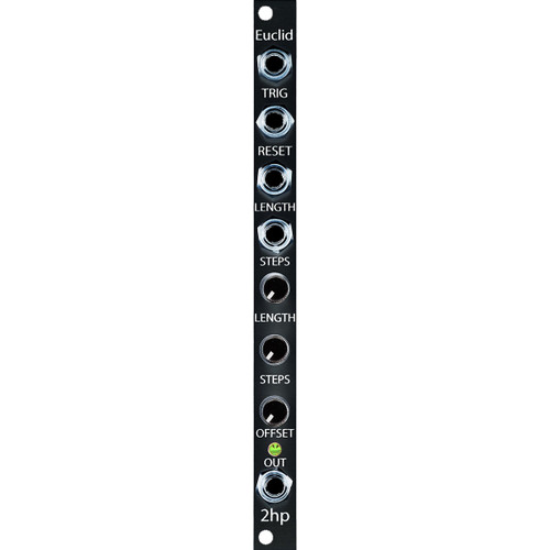 2hp Euclid Eurorack Gate Sequencer Module (Black)