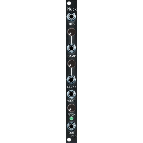 2hp Pluck Eurorack Karplus-Strong Oscillator Module (Silver) at