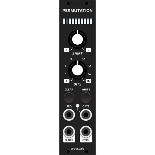 Grayscale Permutation Eurorack Random Looping Sequencer Module (6hp Black)