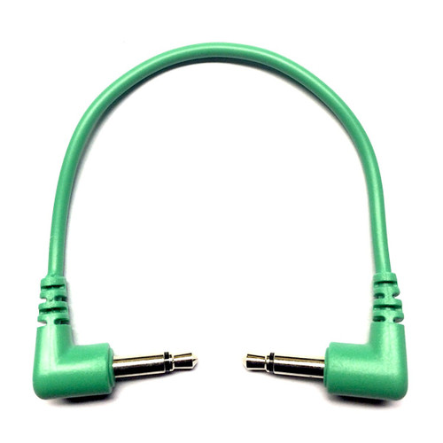 Tendrils Cables Right Angled Eurorack Patch Cable (10cm - Emerald) 6 Pack