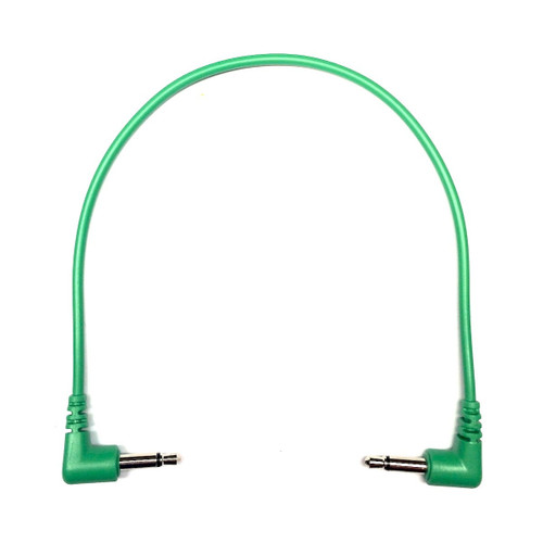 Tendrils Cables Right Angled Eurorack Patch Cable (20cm - Emerald) 6 Pack