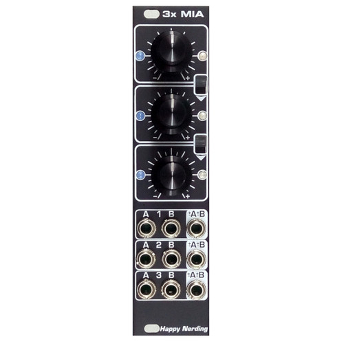 Happy Nerding 2xSAM black ユーロラック モジュラー Happy Nerding 2xSAM Eurorack Dual Attenuator/Mixer Module (Black