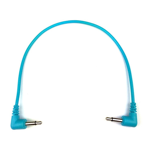 Tendrils Cables Right Angled Eurorack Patch Cable (20cm - Cyan) 6 Pack