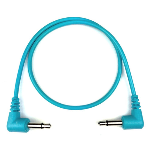 Tendrils Cables Right Angled Eurorack Patch Cable (30cm - Cyan) 6 Pack
